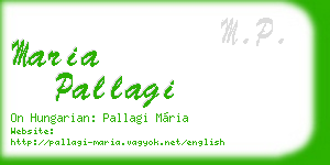 maria pallagi business card